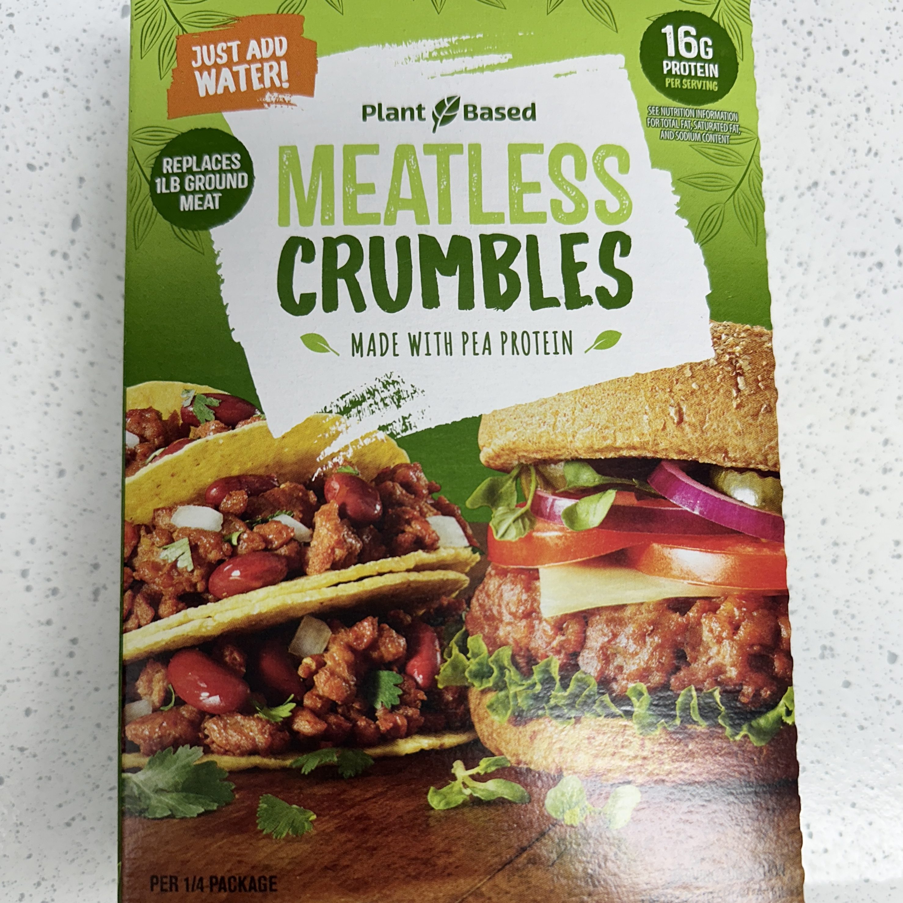 Photo of Aldi's meatless crumbles.