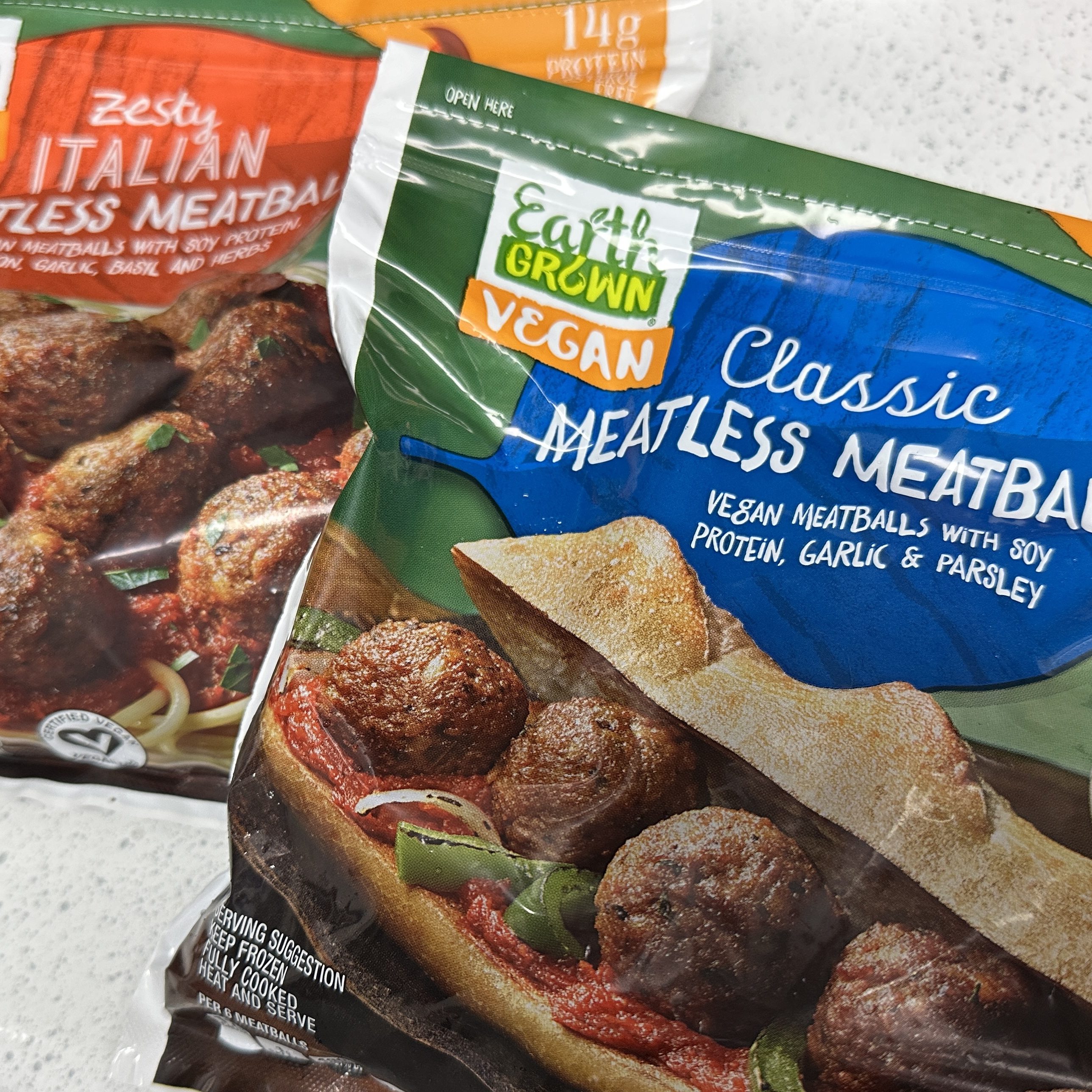 Photo of Aldi's meatless meatballs.